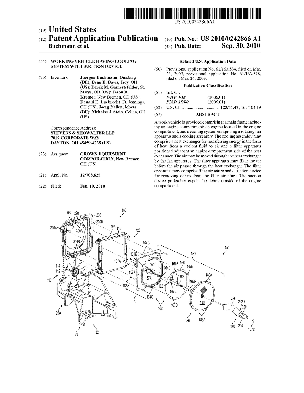 WORKING VEHICLE HAVING COOLING SYSTEM WITH SUCTION DEVICE - diagram, schematic, and image 01