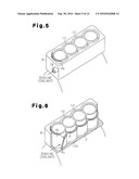 PARTITION MEMBER FOR COOLING PASSAGE OF INTERNAL COMBUSTION ENGINE, COOLING STRUCTURE OF INTERNAL COMBUSTION ENGINE, AND METHOD FOR FORMING THE COOLING STRUCTURE diagram and image