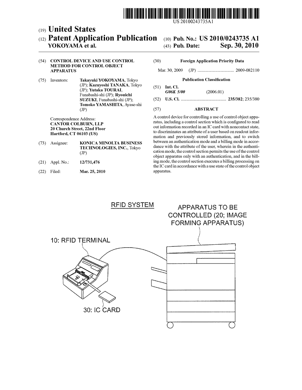 CONTROL DEVICE AND USE CONTROL METHOD FOR CONTROL OBJECT APPARATUS - diagram, schematic, and image 01