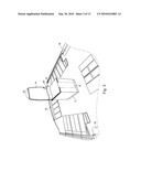 Modular furniture for an aircraft diagram and image