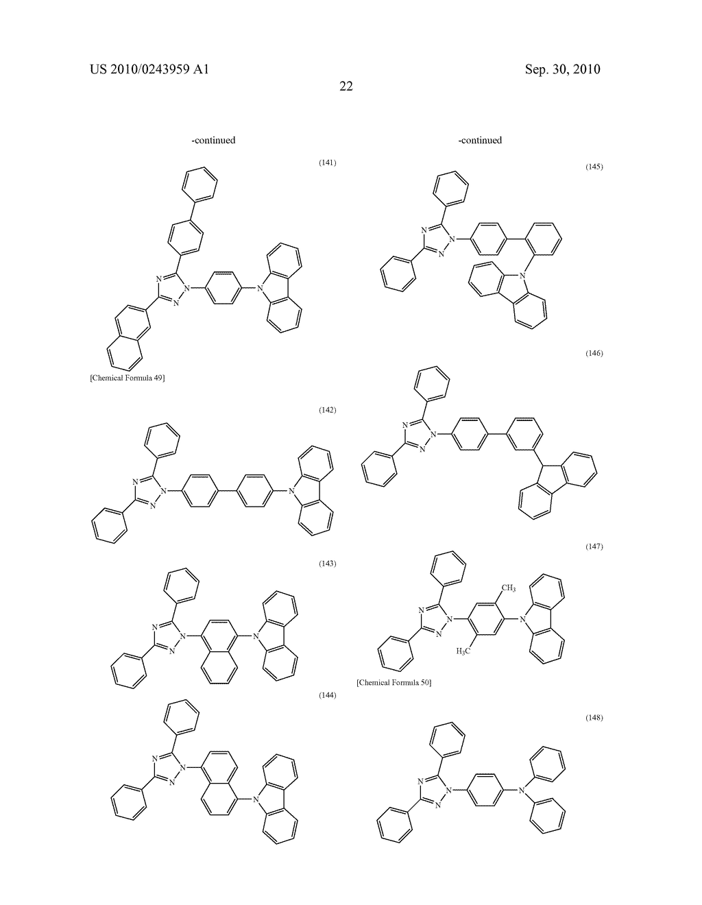 Derivative With Heteroaromatic Ring, and Light-Emitting Element, Light-Emitting Device, Lighting Device, and Electronic Device Using Derivative With Heteroaromatic Ring - diagram, schematic, and image 42