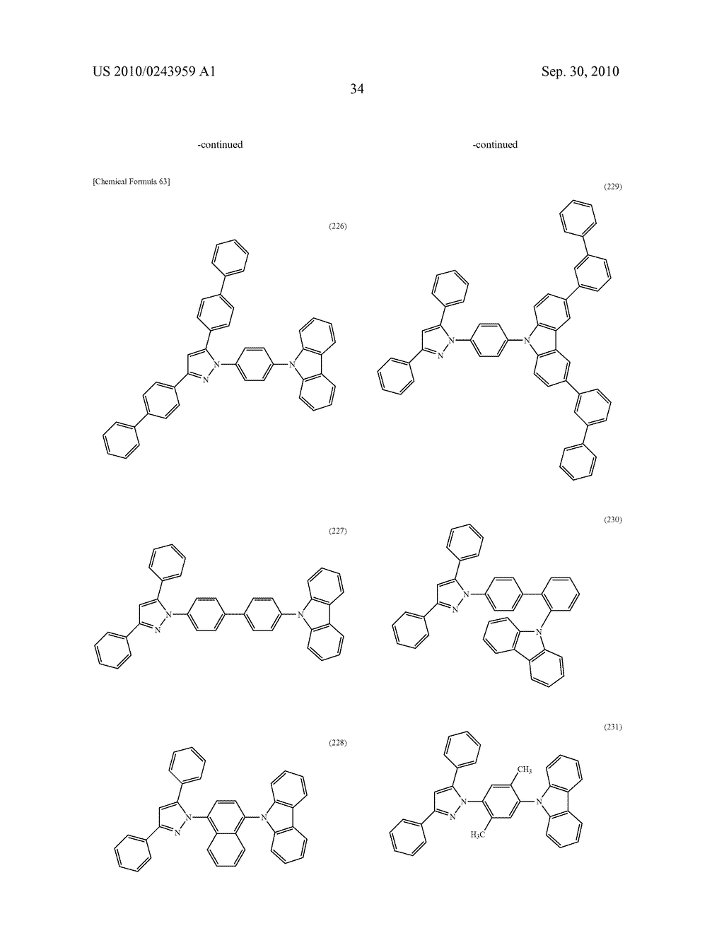 Derivative With Heteroaromatic Ring, and Light-Emitting Element, Light-Emitting Device, Lighting Device, and Electronic Device Using Derivative With Heteroaromatic Ring - diagram, schematic, and image 54