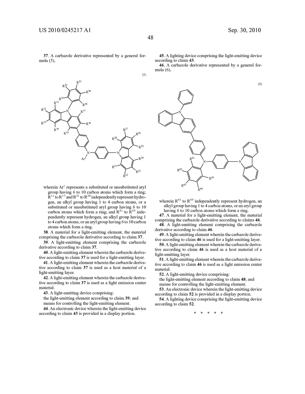 CARBAZOLE DERIVATIVE, LIGHT-EMITTING ELEMENT MATERIAL, LIGHT-EMITTING ELEMENT, LIGHT-EMITTING DEVICE, ELECTRONIC DEVICE, AND LIGHTING DEVICE - diagram, schematic, and image 76