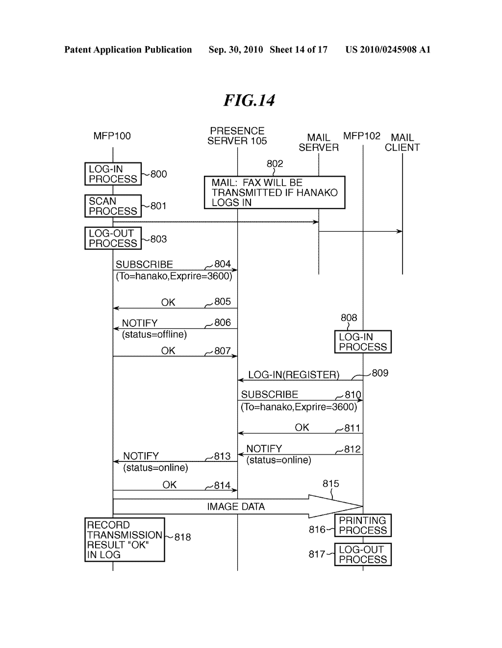 IMAGE COMMUNICATION APPARATUS, CONTROL METHOD THEREOF, AND STORAGE MEDIUM - diagram, schematic, and image 15