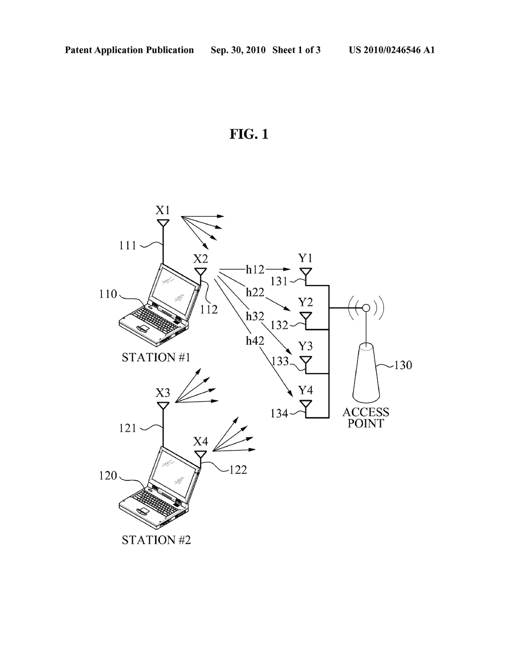 METHOD OF SELECTING ANTENNAS AND TRANSMITTING DATA IN MULTI-INPUT MULTI-OUTPUT WIRELESS LOCAL AREA NETWORK ENVIRONMENTS - diagram, schematic, and image 02