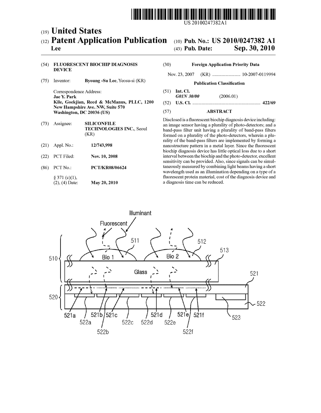 FLUORESCENT BIOCHIP DIAGNOSIS DEVICE - diagram, schematic, and image 01