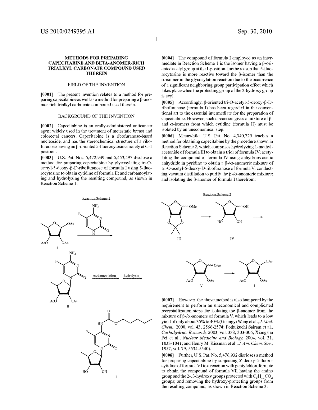 METHODS FOR PREPARING CAPECITABINE AND BETA-ANOMER-RICH TRIALKYL CARBONATE COMPOUND USED THEREIN - diagram, schematic, and image 02