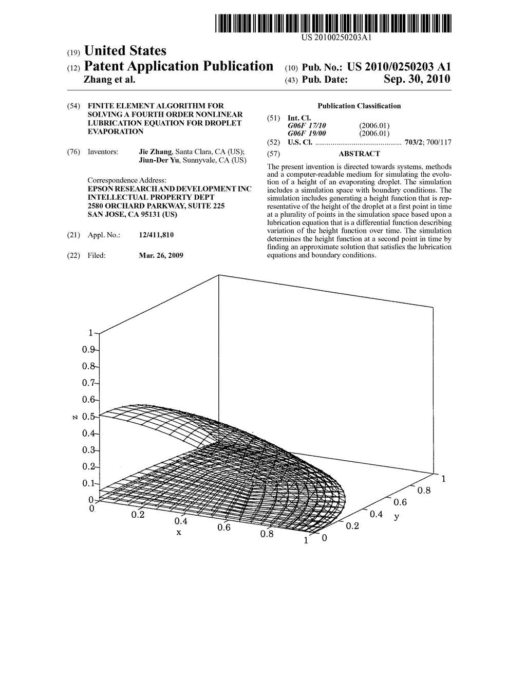 Finite Element Algorithm for Solving a Fourth Order Nonlinear Lubrication Equation for Droplet Evaporation - diagram, schematic, and image 01