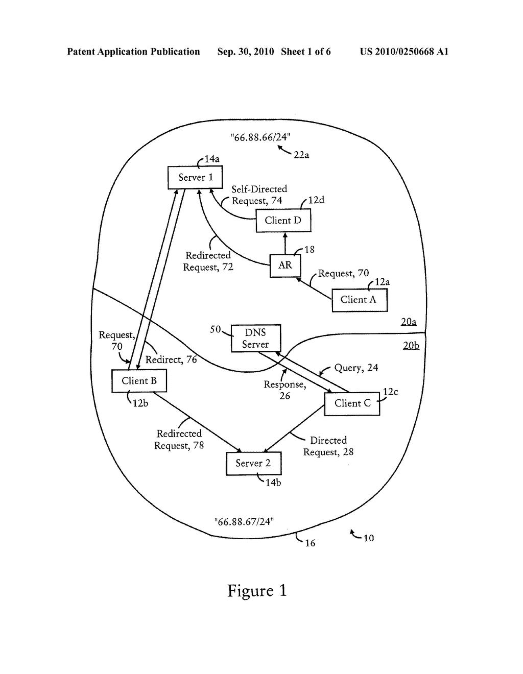 ARRANGEMENT FOR SELECTING A SERVER TO PROVIDE DISTRIBUTED SERVICES FROM AMONG MULTIPLE SERVERS BASED ON A LOCATION OF A CLIENT DEVICE - diagram, schematic, and image 02