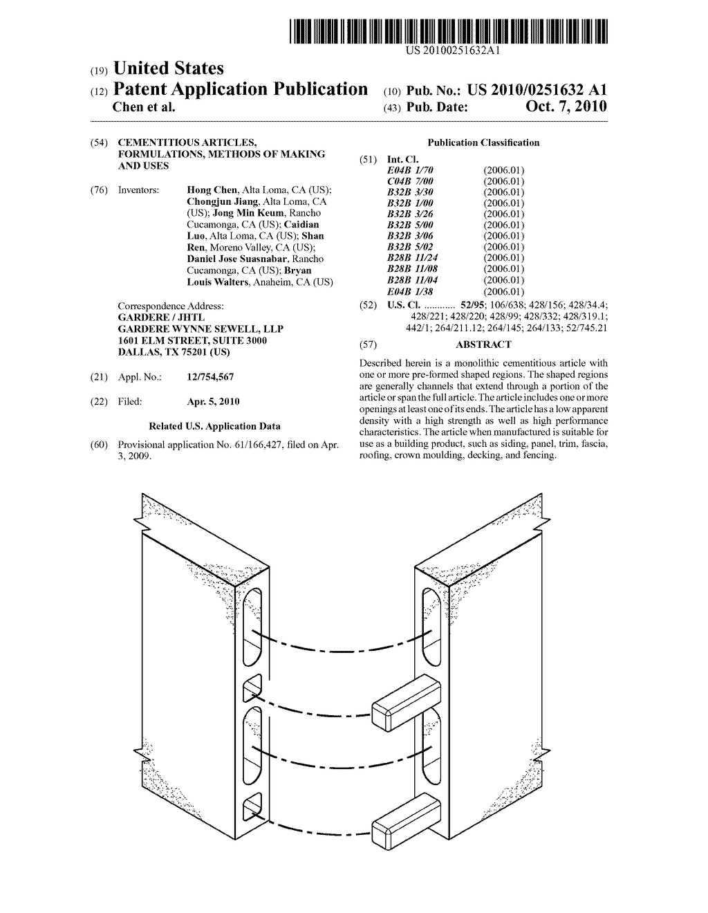 Cementitious Articles, Formulations, Methods Of Making And Uses - diagram, schematic, and image 01