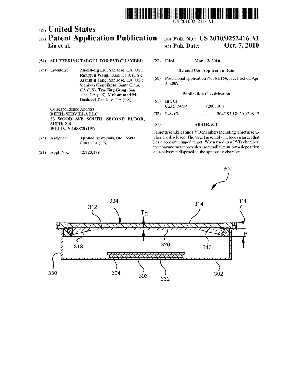 Sputtering Target for PVD Chamber - diagram, schematic, and image 01