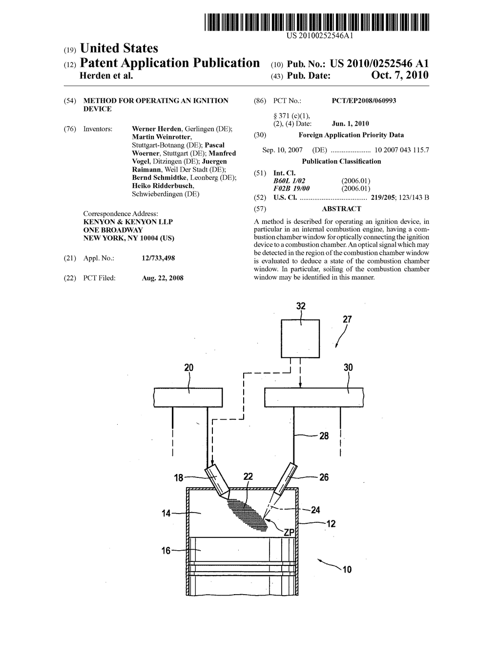 METHOD FOR OPERATING AN IGNITION DEVICE - diagram, schematic, and image 01