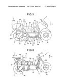 Arrangement structure of gaseous fuel filling port for motorcycle diagram and image