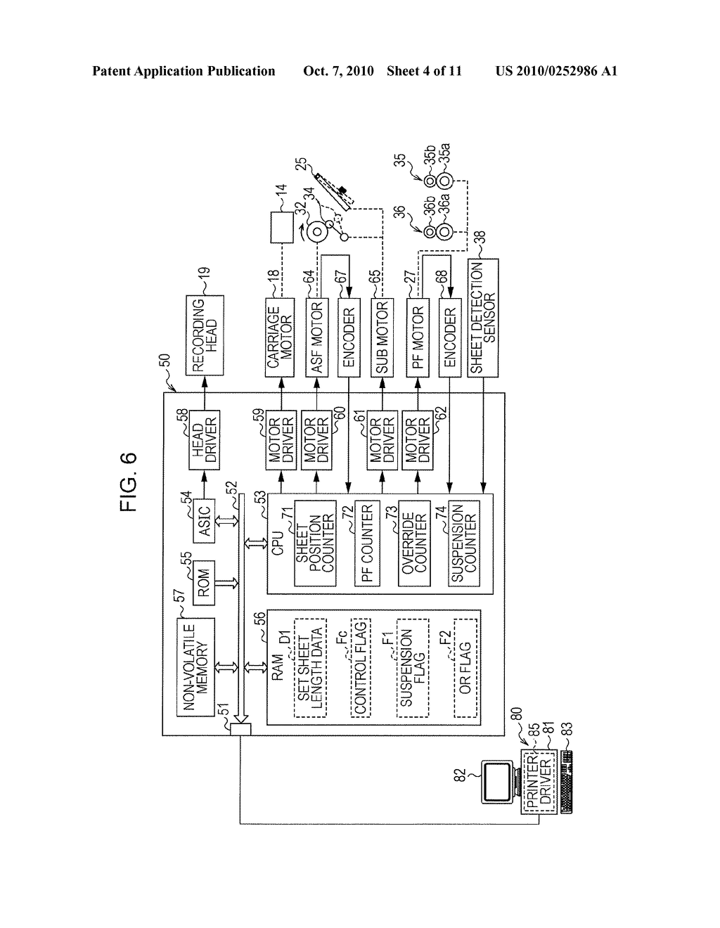 RECORDING APPARATUS AND TRANSPORTING CONTROL METHOD IN RECORDING APPARATUS - diagram, schematic, and image 05