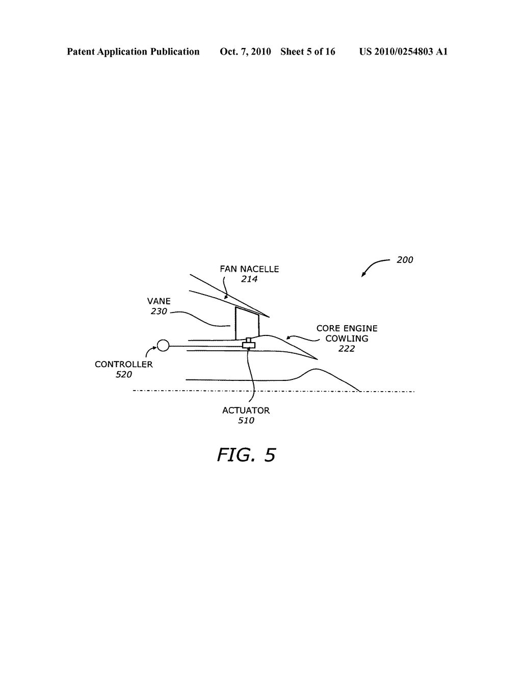 Turbofan engine noise suppression using fan flow deflector - diagram, schematic, and image 06