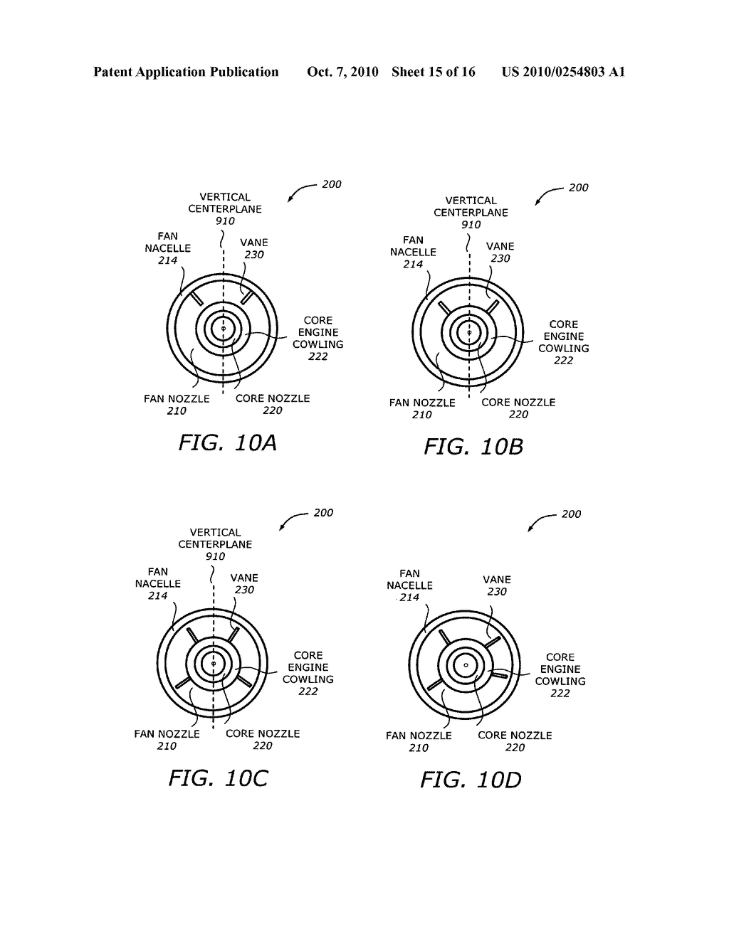 Turbofan engine noise suppression using fan flow deflector - diagram, schematic, and image 16