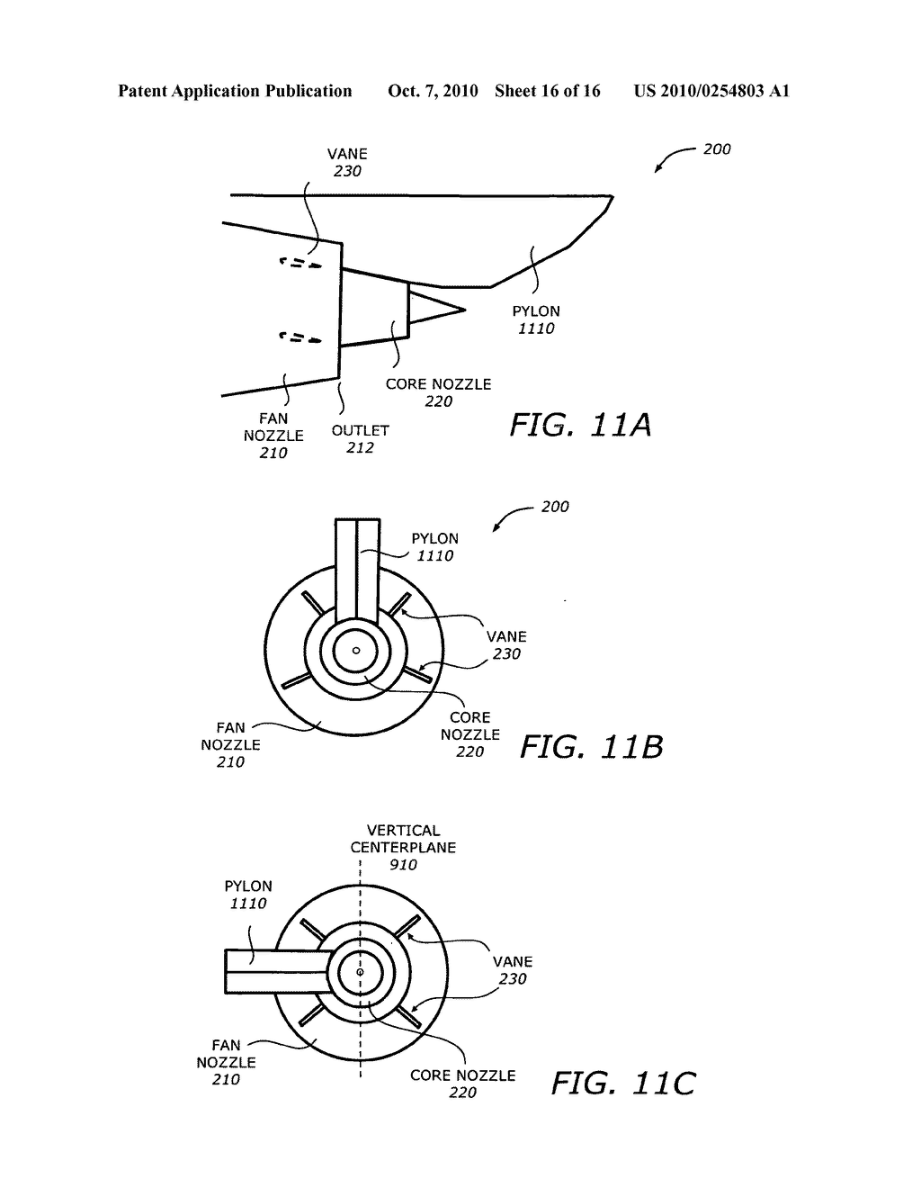 Turbofan engine noise suppression using fan flow deflector - diagram, schematic, and image 17