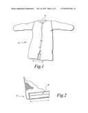 DISPOSABLE SAFETY GARMENT WITH REDUCED PARTICULATE SHEDDING diagram and image