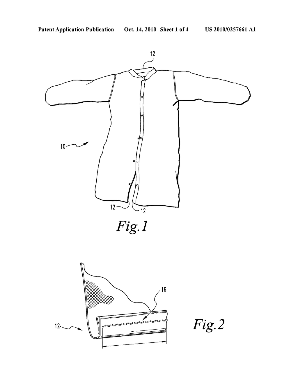 DISPOSABLE SAFETY GARMENT WITH REDUCED PARTICULATE SHEDDING - diagram, schematic, and image 02