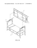 TELEVISION TABLE ASSEMBLY WHICH CAN BE ASSEMBLED AND DISASSEMBLED WITHOUT TOOLS diagram and image