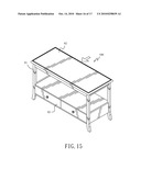 TELEVISION TABLE ASSEMBLY WHICH CAN BE ASSEMBLED AND DISASSEMBLED WITHOUT TOOLS diagram and image