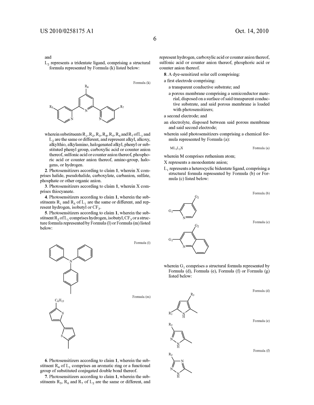 PANCHROMATIC PHOTOSENSITIZERS AND DYE-SENSITIZED SOLAR CELL USING THE SAME - diagram, schematic, and image 10