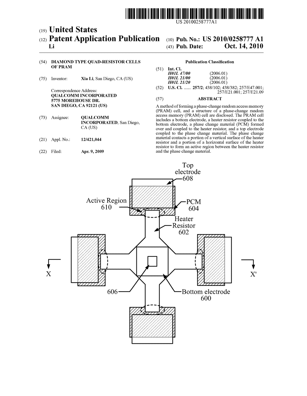 Diamond Type Quad-Resistor Cells of PRAM - diagram, schematic, and image 01