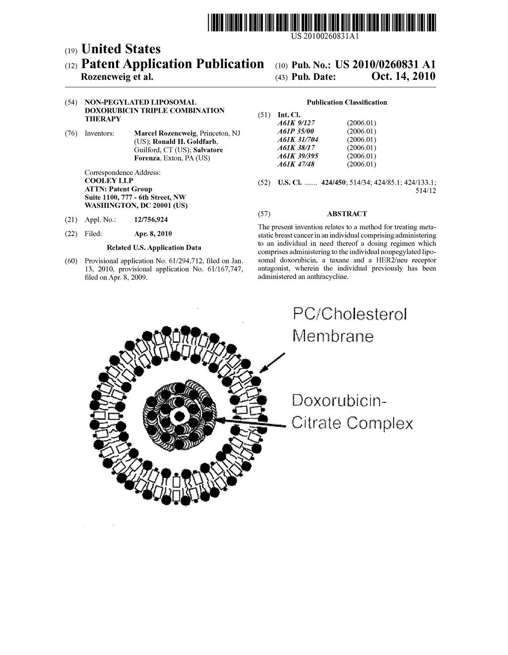 NON-PEGYLATED LIPOSOMAL DOXORUBICIN TRIPLE COMBINATION THERAPY - diagram, schematic, and image 01