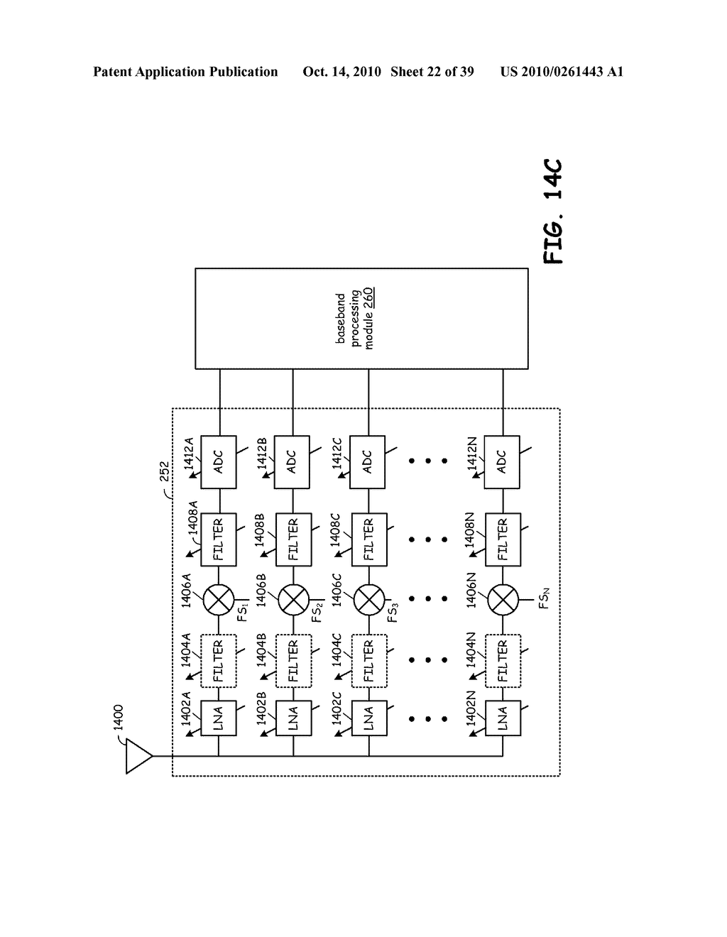 MULTIPLE FREQUENCY BAND INFORMATION SIGNAL UNIVERSAL FRONT END WITH ADJUSTABLE ANALOG SIGNAL PATH COMPONENTS - diagram, schematic, and image 23