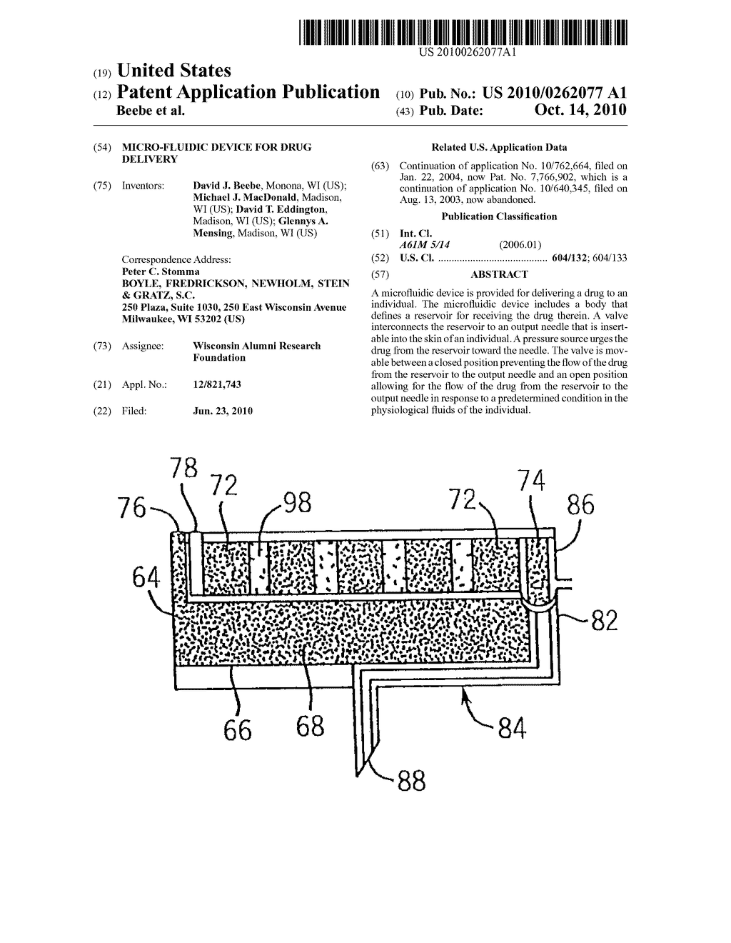 Micro-Fluidic Device For Drug Delivery - diagram, schematic, and image 01