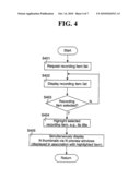 METHOD OF DISPLAYING RECORDED MATERIAL AND DISPLAY DEVICE USING THE SAME diagram and image