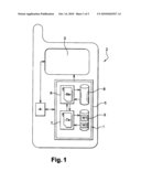 METHOD AND A DEVICE FOR CONTROLLING THE DISPLAY OF AN INFORMATION AREA ON THE WELCOME SCREEN OF A MOBILE TERMINAL diagram and image