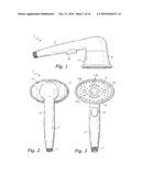 Showerhead with rotatable oval spray pattern and handheld spray pattern controller diagram and image