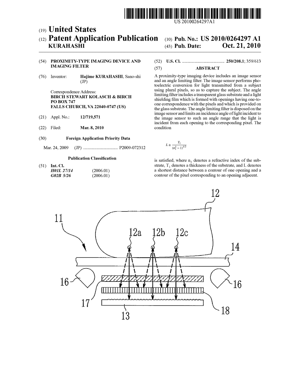 PROXIMITY-TYPE IMAGING DEVICE AND IMAGING FILTER - diagram, schematic, and image 01