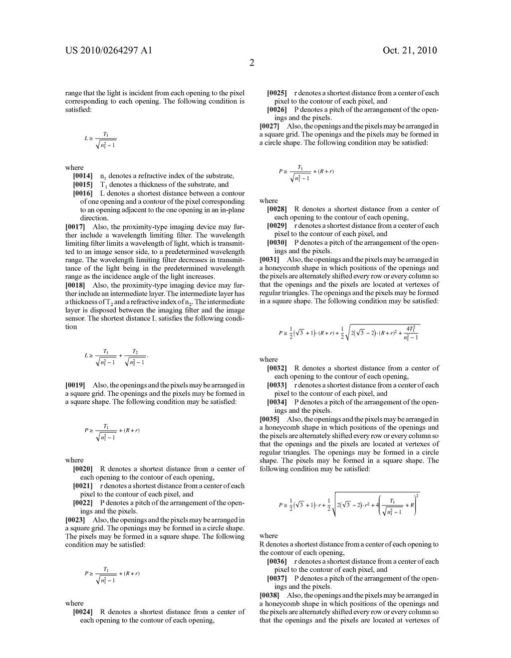 PROXIMITY-TYPE IMAGING DEVICE AND IMAGING FILTER - diagram, schematic, and image 10