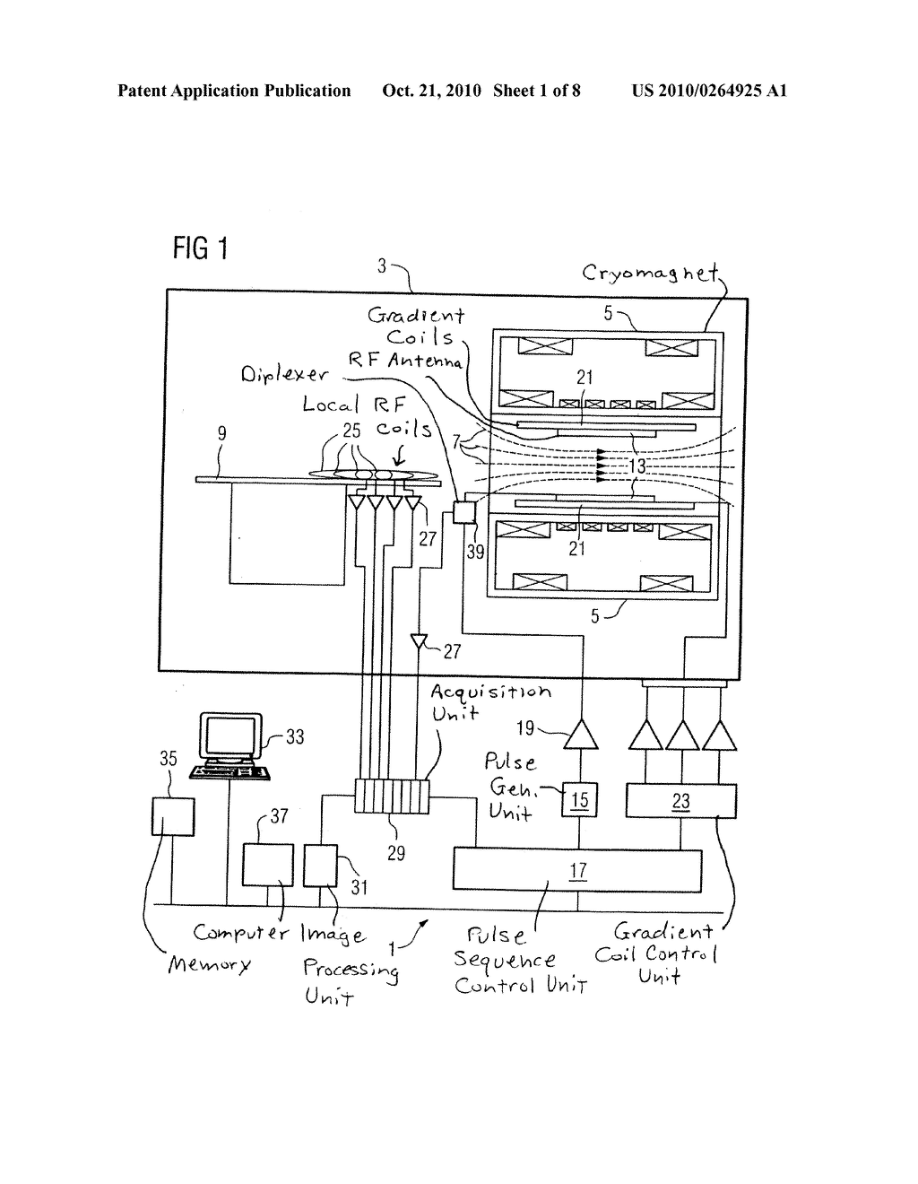 MAGNETIC RESONANCE METHOD AND APPARATUS FOR ACQUIRING MEASUREMENT DATA FROM A SUBJECT CONTINUOUSLY MOVING THROUGH THE APPARATUS - diagram, schematic, and image 02