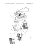 Printing cartridge with radio frequency identification diagram and image