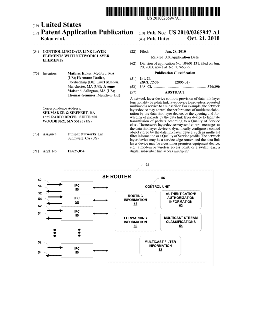 CONTROLLING DATA LINK LAYER ELEMENTS WITH NETWORK LAYER ELEMENTS - diagram, schematic, and image 01