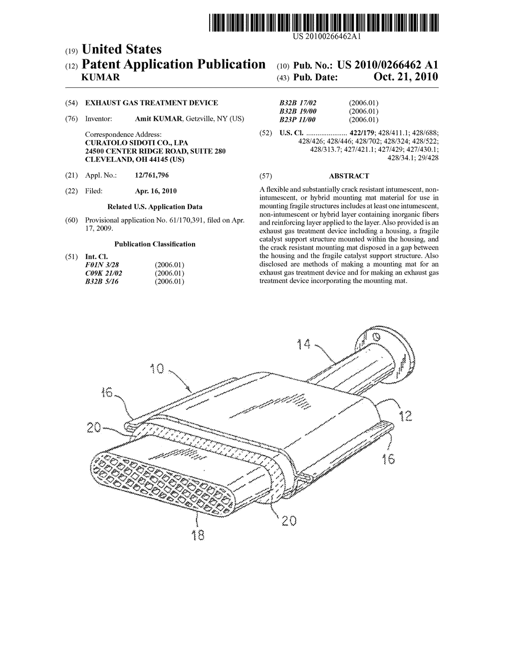 Exhaust Gas Treatment Device - diagram, schematic, and image 01