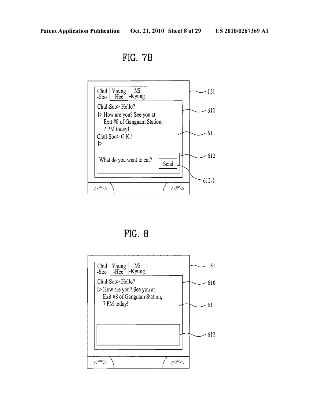 MOBILE TERMINAL AND CHAT METHOD IN A MOBILE TERMINAL USING AN INSTANT MESSAGING SERVICE - diagram, schematic, and image 09