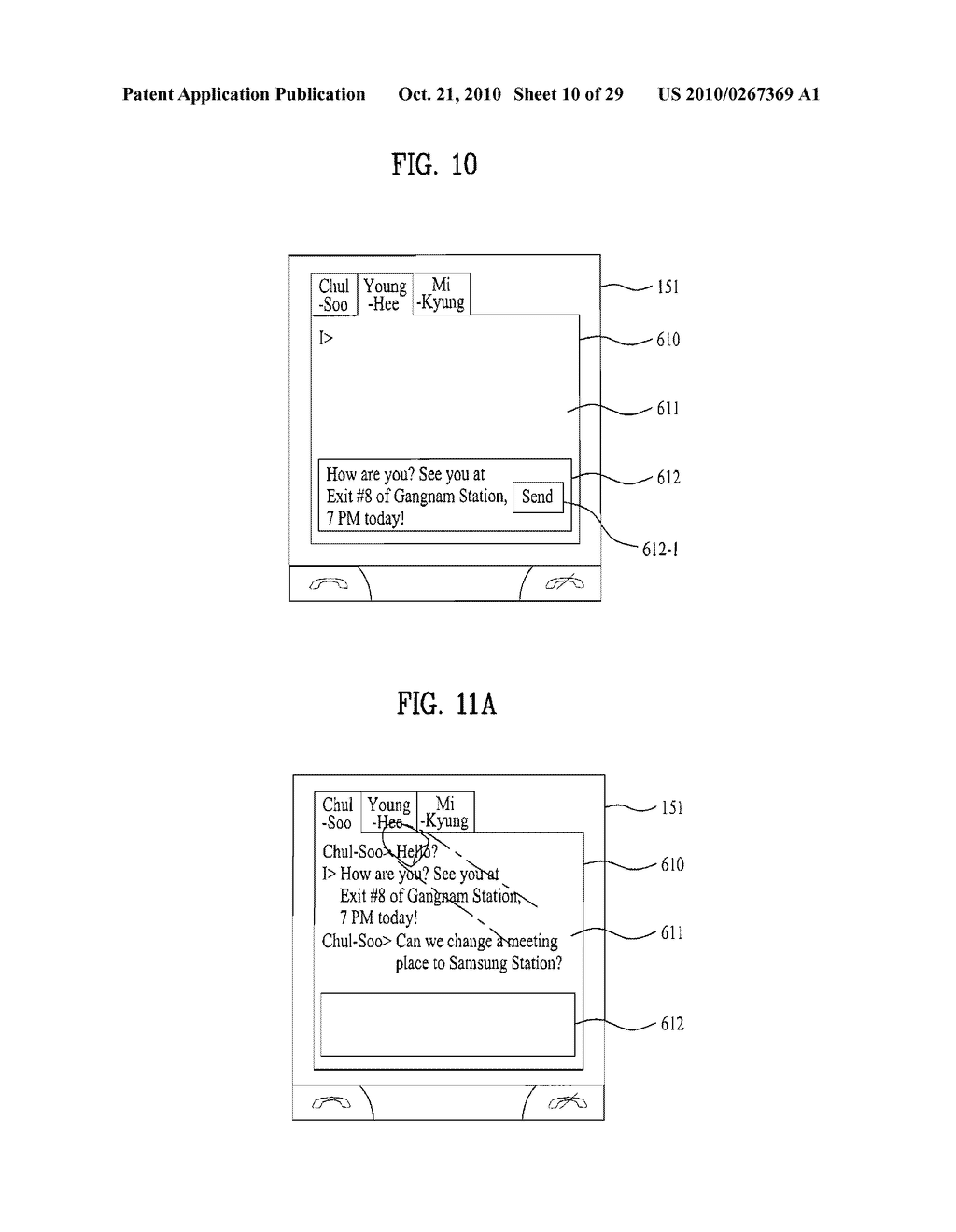 MOBILE TERMINAL AND CHAT METHOD IN A MOBILE TERMINAL USING AN INSTANT MESSAGING SERVICE - diagram, schematic, and image 11