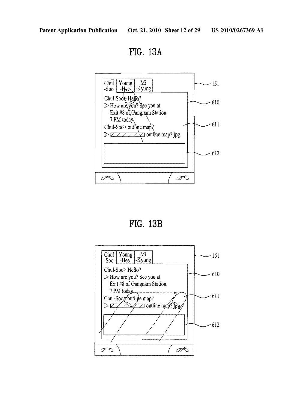 MOBILE TERMINAL AND CHAT METHOD IN A MOBILE TERMINAL USING AN INSTANT MESSAGING SERVICE - diagram, schematic, and image 13