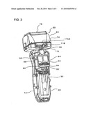 Reciprocating electric shaver diagram and image