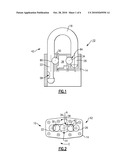 LOCK ASSEMBLY WITH REMOVABLE SHACKLE diagram and image