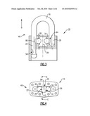 LOCK ASSEMBLY WITH REMOVABLE SHACKLE diagram and image