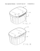 HINGED LID FOR A FOOD CONTAINER diagram and image