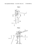 Vehicular hood hinge arrangement structure diagram and image