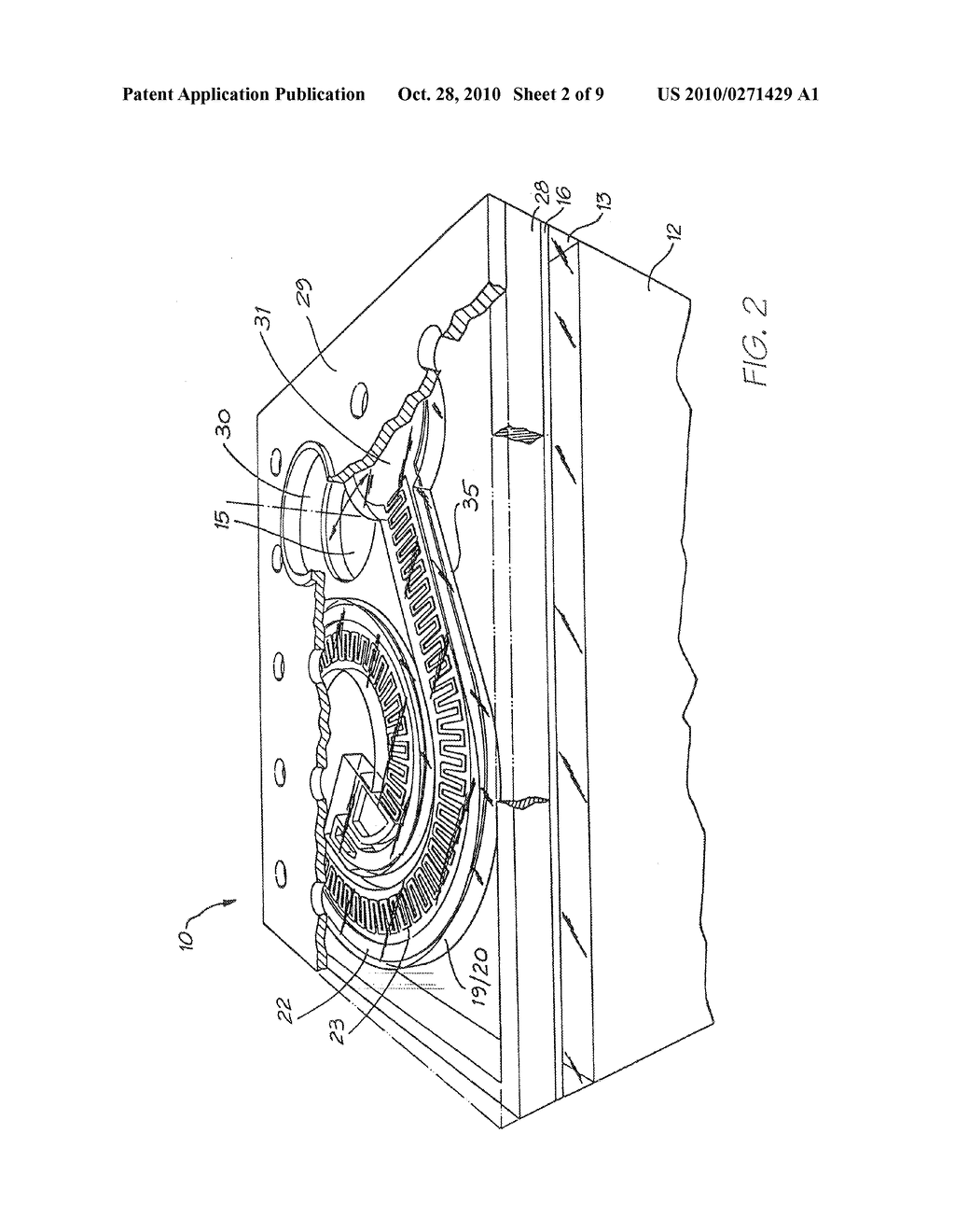 INK EJECTION NOZZLE WITH OSCILLATOR AND SHUTTER ARRANGEMENT - diagram, schematic, and image 03