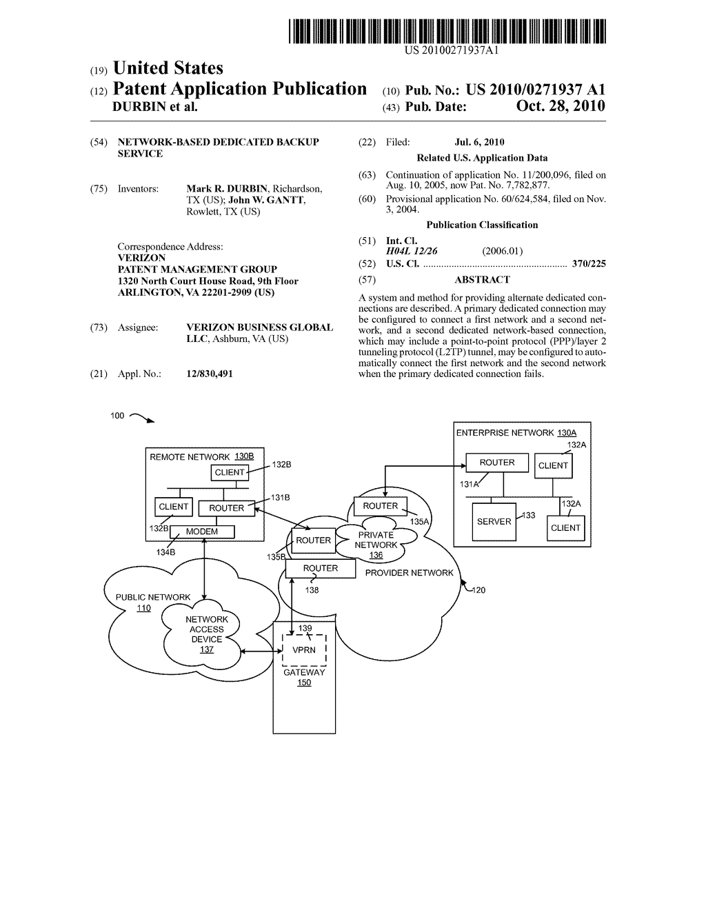 NETWORK-BASED DEDICATED BACKUP SERVICE - diagram, schematic, and image 01