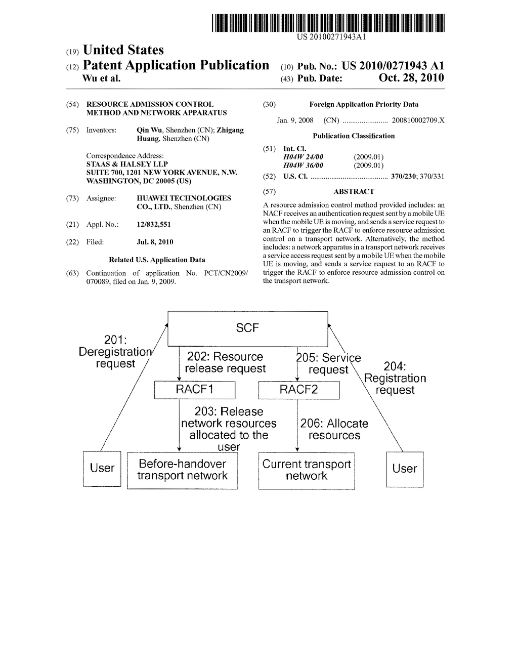 RESOURCE ADMISSION CONTROL METHOD AND NETWORK APPARATUS - diagram, schematic, and image 01